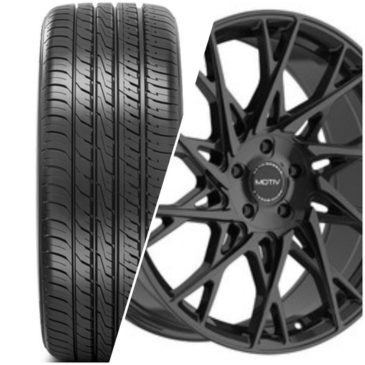 18" Motiv w/ 235/45R18 Ironman Tires (5x108 Ford FWD, Fusion)